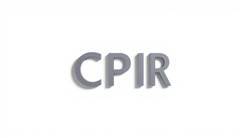 A modern and minimalist composition depicting the acronym "CPIR" in a bold, sans-serif typeface. The letters are rendered in a muted color palette, possibly gray or navy blue, against a clean, off-white background. The layout is balanced and centered, with the letters arranged in a slightly tilted or staggered formation to create a sense of dynamism and professionalism. The lighting is soft and even, creating subtle shadows and highlights that accentuate the depth and dimensionality of the design. The overall tone is professional, authoritative, and representative of the role and importance of the Commissions Paritaires Interprofessionnelles Régionales (CPIR) in the article's subject matter.