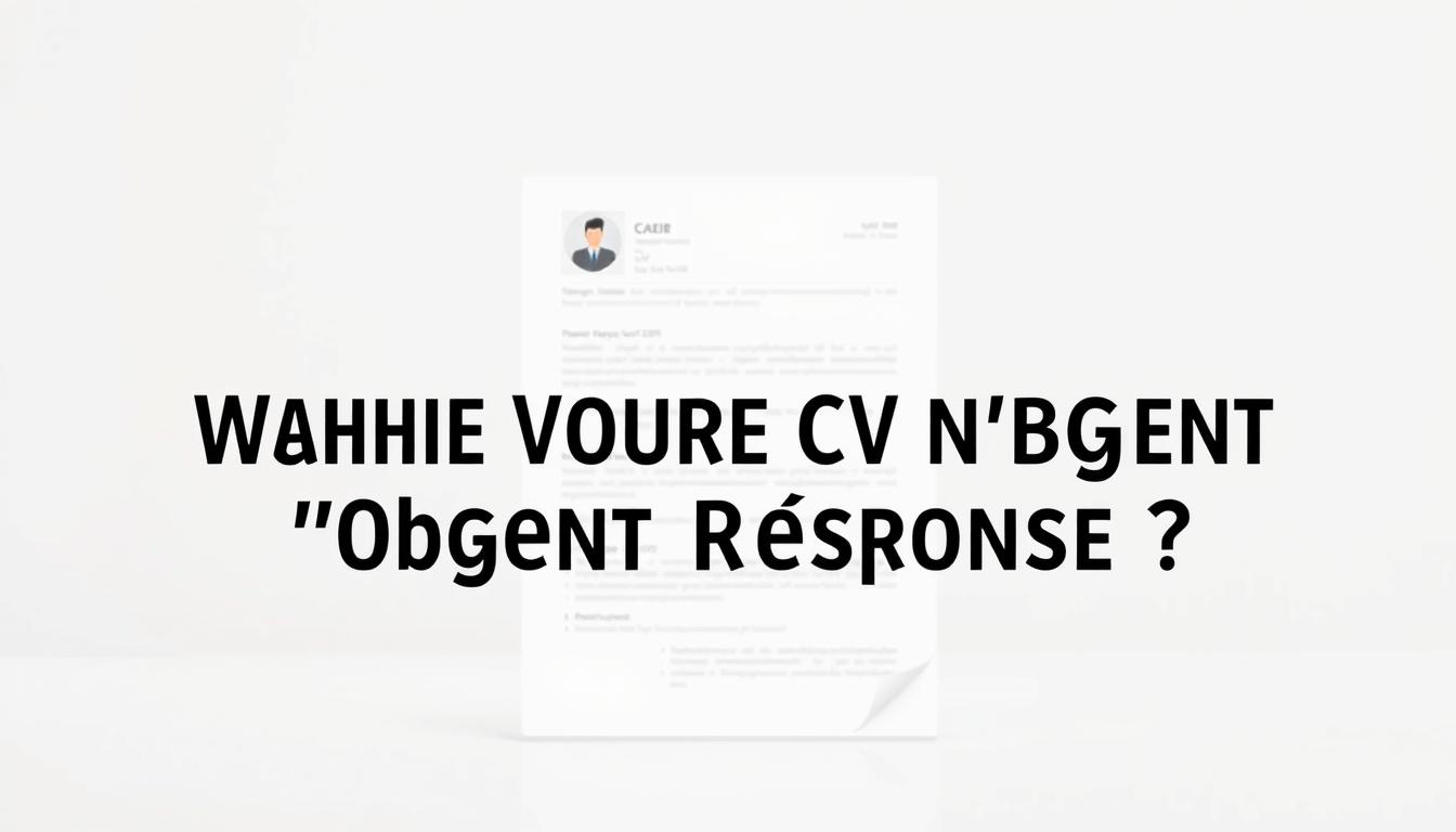 Pourquoi Votre CV n'Obtient Aucune Réponse ? (+ Solutions)