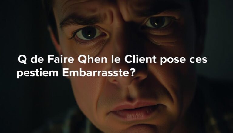 Que Faire Quand le Client Pose cette Question Embarrassante ?