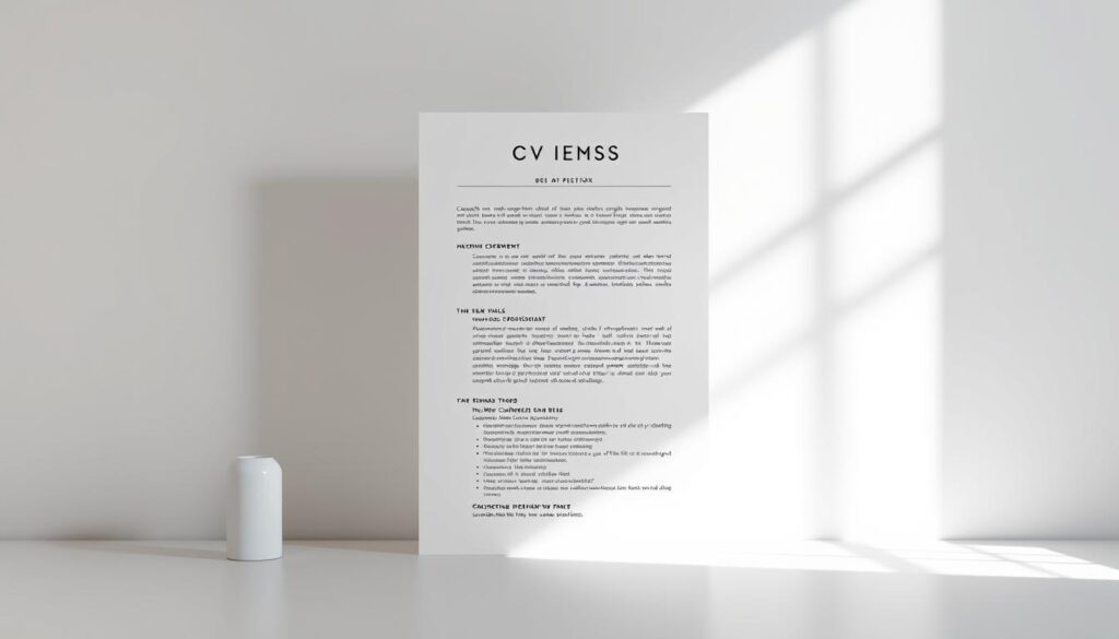 design minimaliste CV