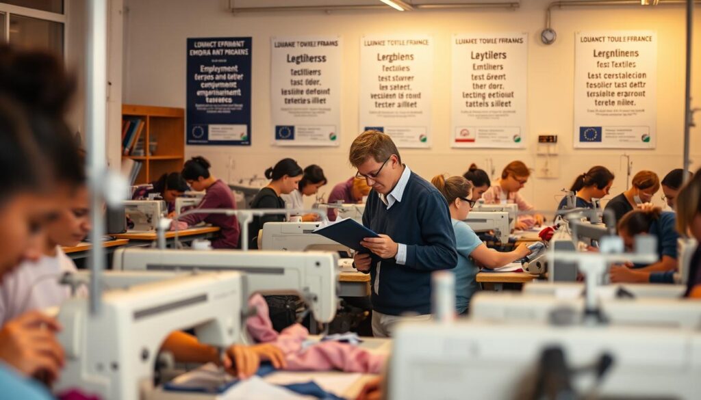 programmes d'aide à l'emploi textile